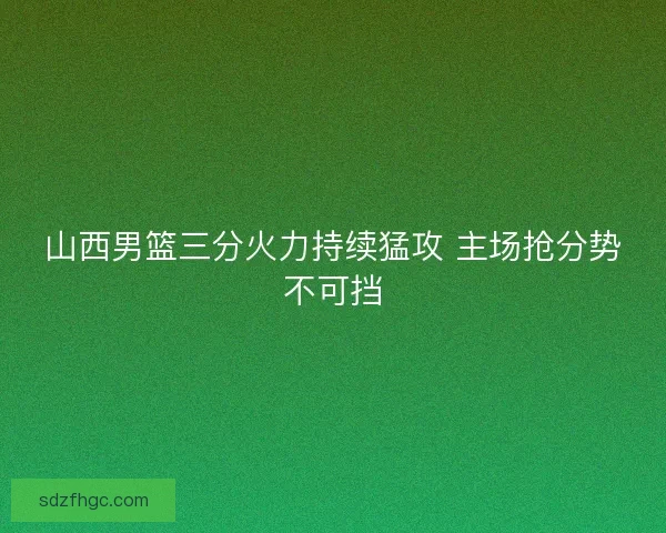 山西男篮三分火力持续猛攻 主场抢分势不可挡